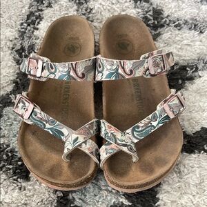 Birkenstock Floral Sandals Girls Size 30 Size 12/12.5 US